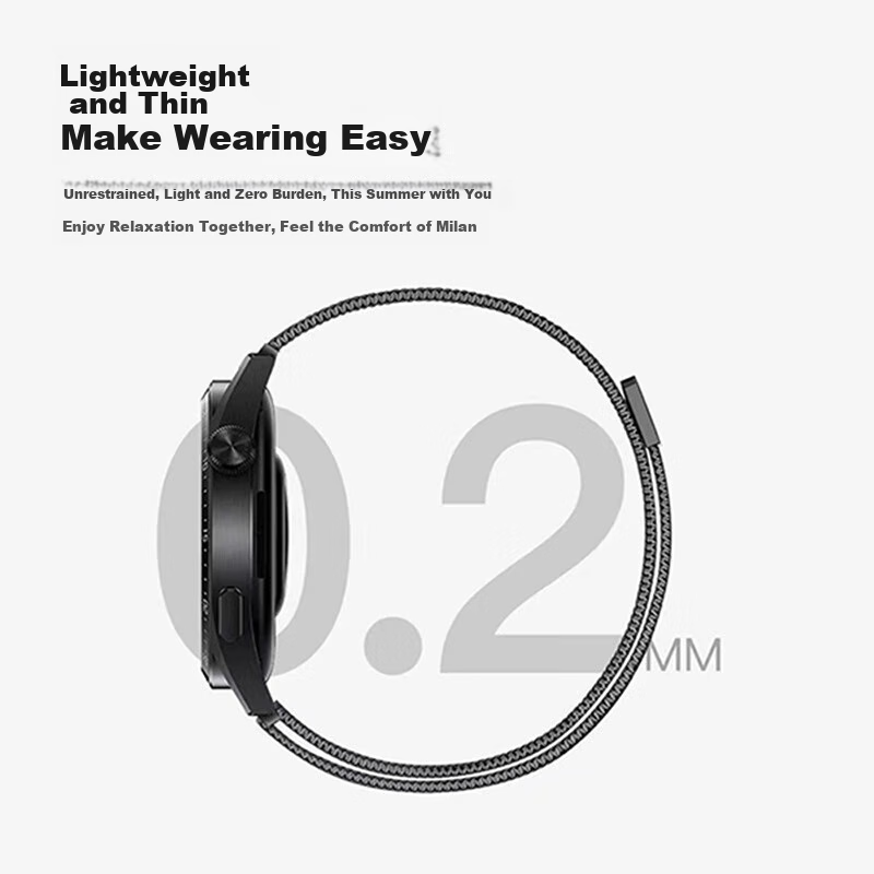 ESCASE Magnetic Milanese Loop Compatible with Xiaomi Redmi Watch 5 Strap, Metal Magnetic Waterproof Breathable Buckle Replaceable Wristband for Xiaomi Redmi 4, Black 9