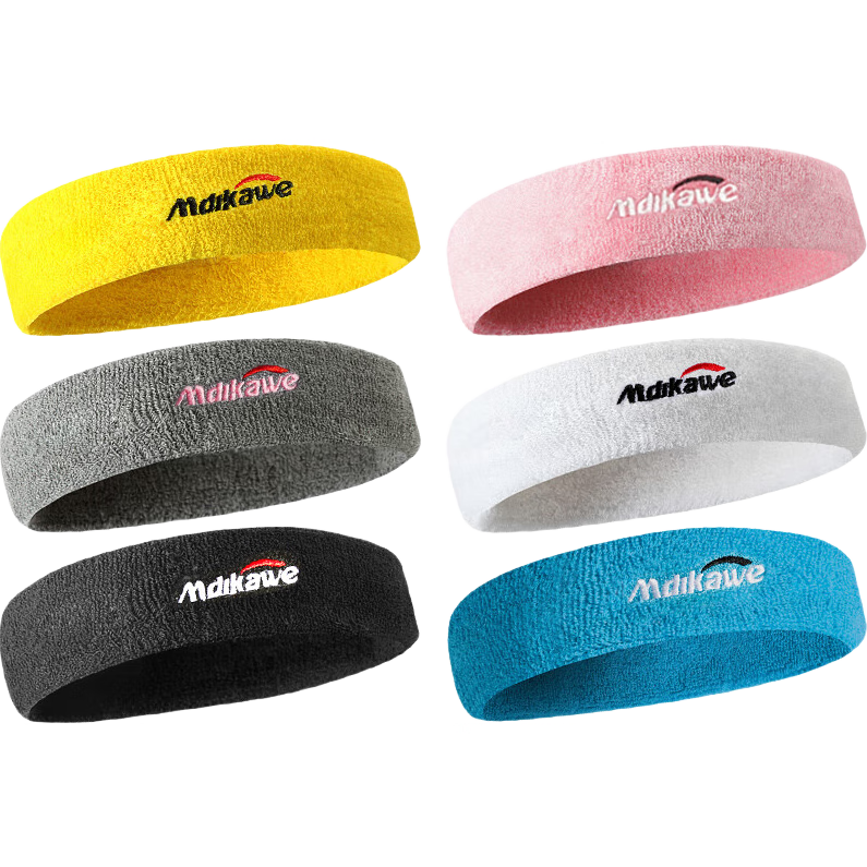 Mdikawe Sports Headband for Men And Women, Sweat-Absorbing Headband, Sweat-Stopping Band, Running Sweat-Guiding Band, Basketball Sweat-Proof Headband, Single Gray Headband
