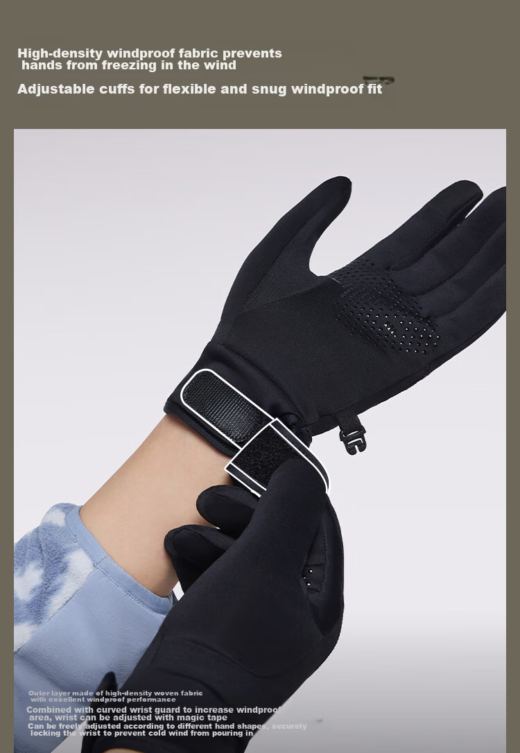 Beneunder Gloves, Winter Men's Cycling Gloves, Skiing Gloves for Women, Windproof And Non-Slip Hiking Warm Gloves, Motorcycle Gloves 8