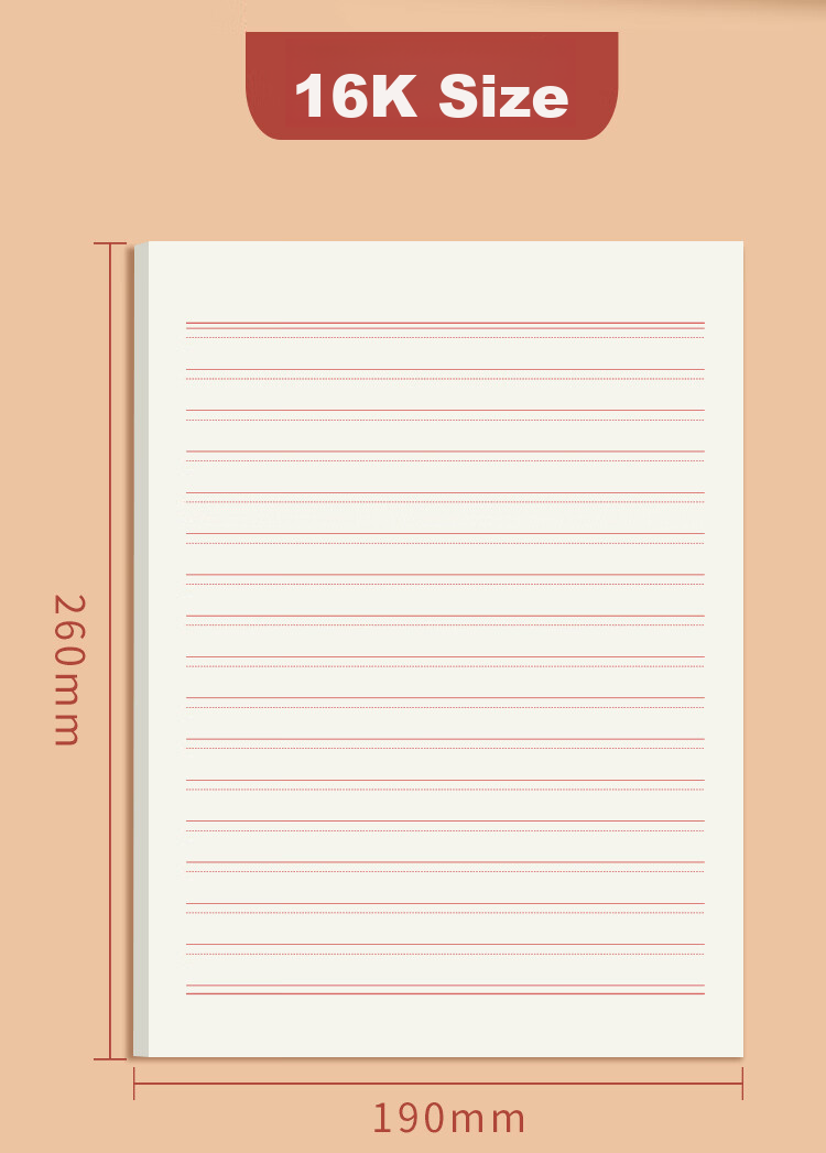 Duoliboshi 6 Packs, 16K30 Sheets of Letter Paper, 10mm*21 Lines, Black Single-Lined Draft Paper, Thickened College Student Party Application Letter Special Writing Paper, Draft Paper, Letter Paper [Lowest Price Online] 3