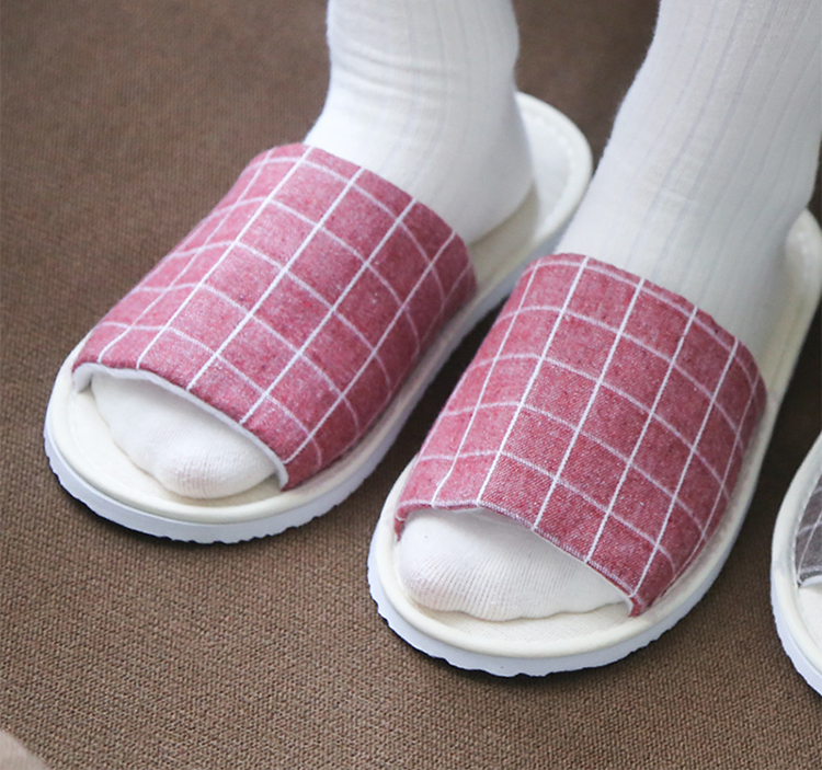 Banzheni Disposable Slippers for Guests, Floor Slippers, Unisex Travel Business Hotel Beauty Salon Non-Slip Linen Cotton Slippers, Mixed Colors, 6 Pairs 14