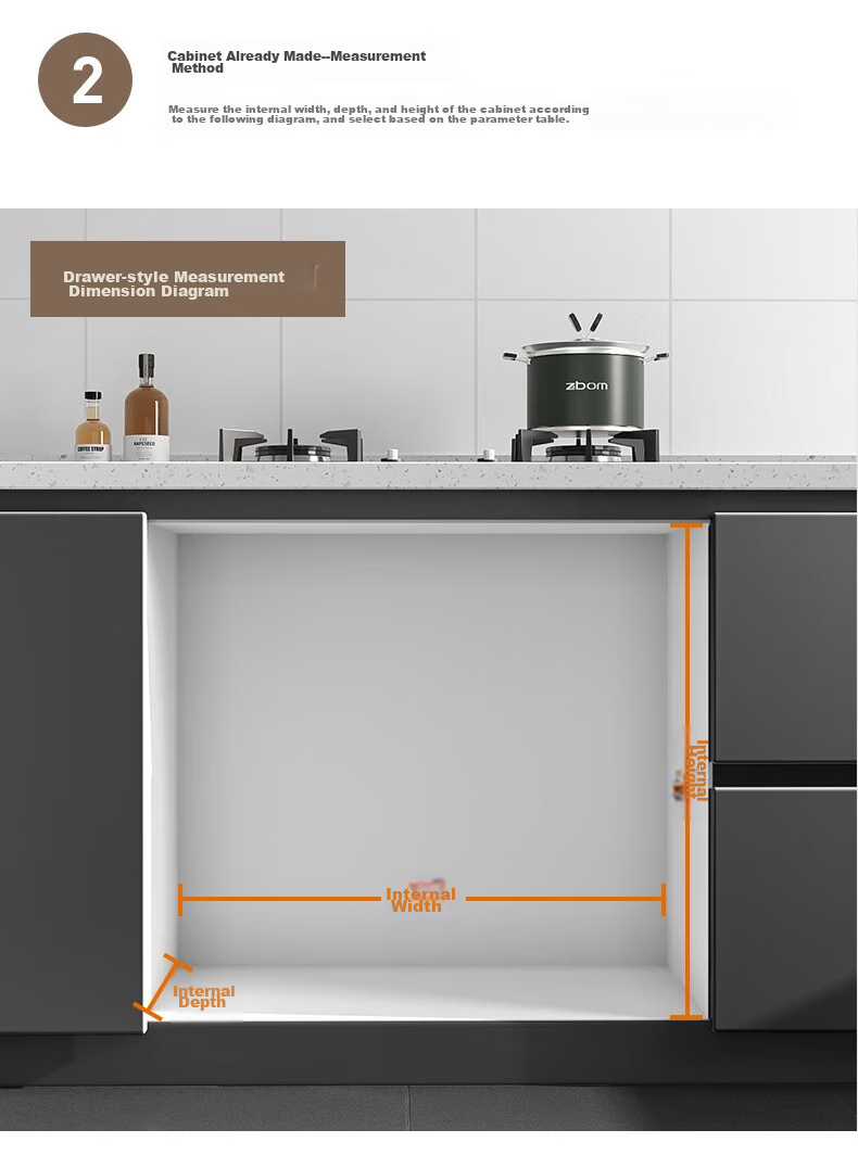 Cobbe Gunmetal Gray Kitchen Seasoning Basket Three-Tier Storage Drawer Cabinet Under-Shelf Thickened Built-in Pull-Out Spice Rack 18