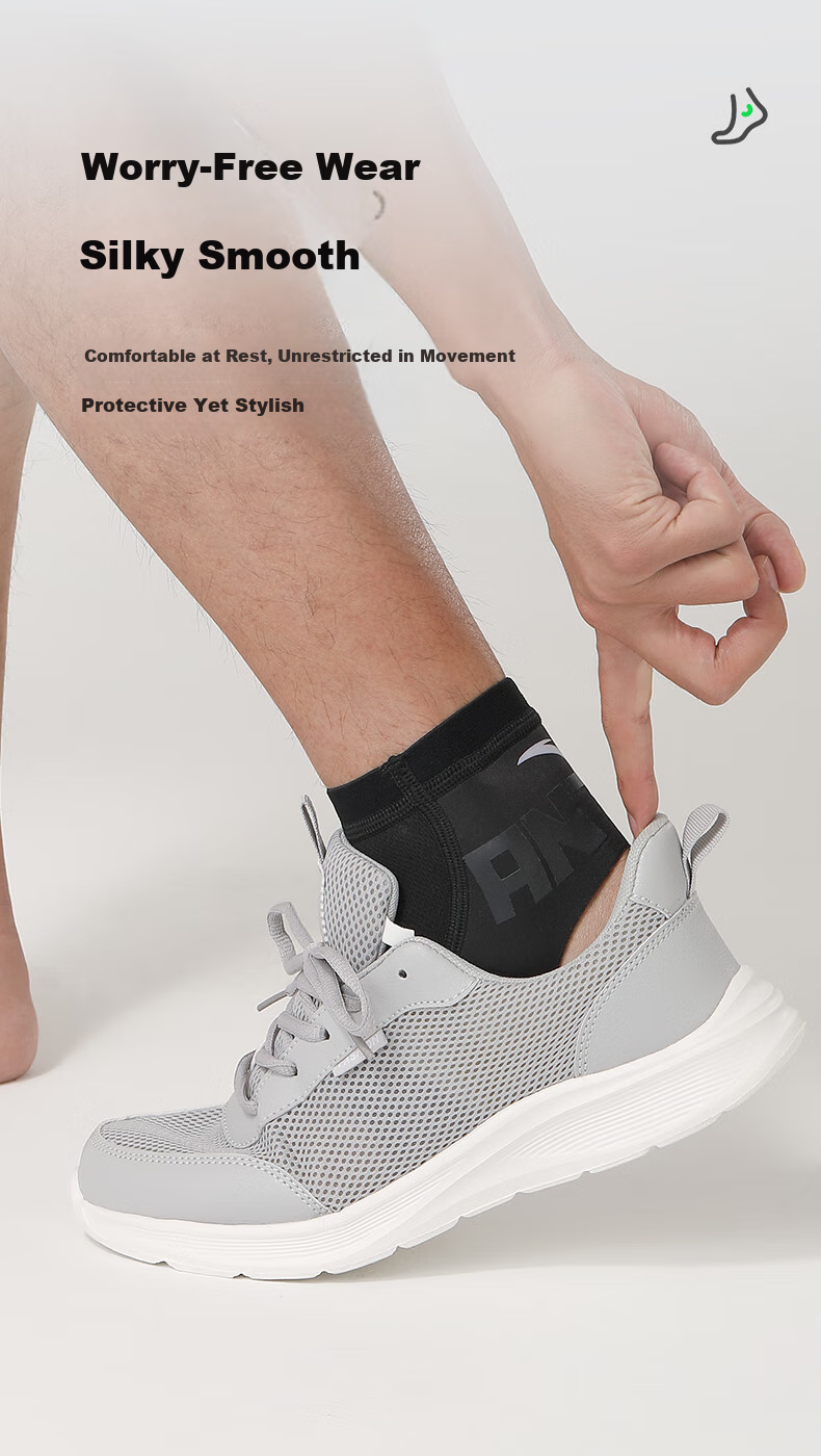 ANTA Ankle Brace, Foot Support, Prevents Sprains, Post-Injury Fixation, Supports Basketball Sports Ligament Injury, Lightweight, Black, Size L 10