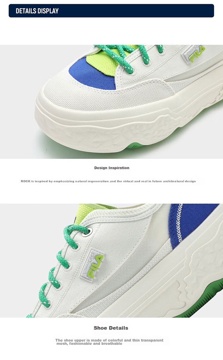 FILA Official [Yang Mi Same Style] Women's ROCK Modern Canvas Shoes, Fashionable Casual Sneakers 28