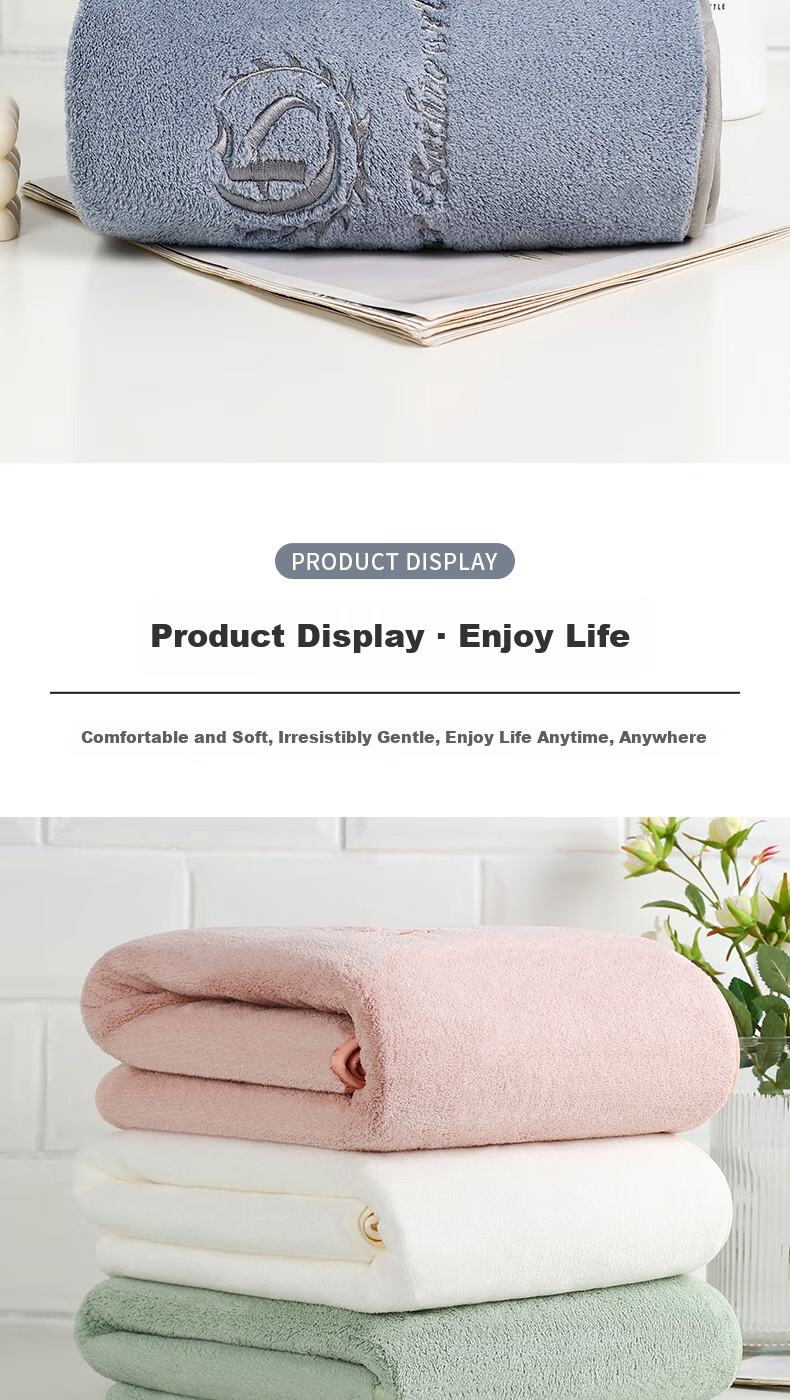 Grace Class A Towel And Bath Towel Set, Unisex Quick-Drying Absorbent Bathing Adult Towels, Gray One Bath Two Towels Sports Set 10