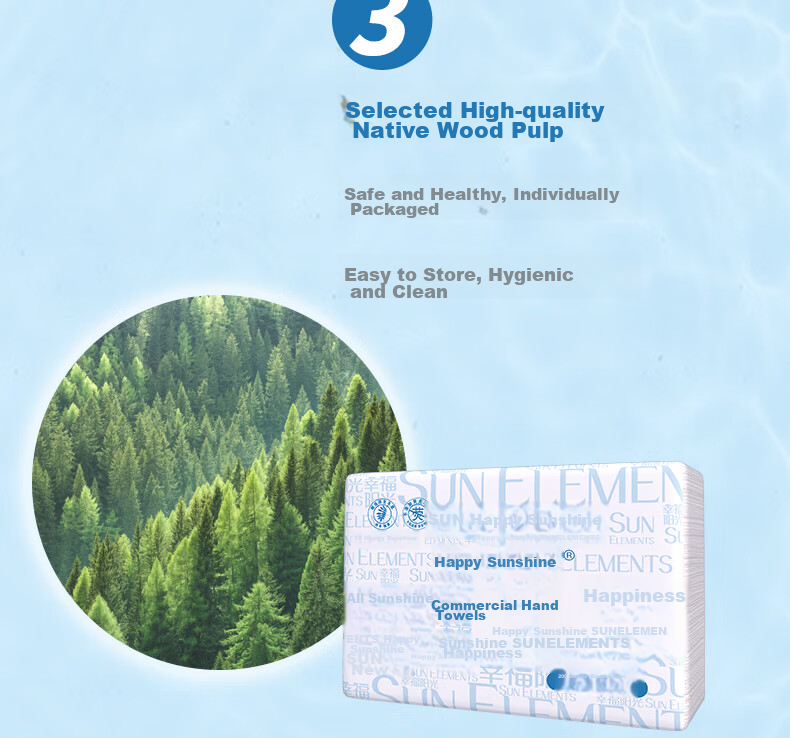 Sunelement Hand Towels, Pull-Out Style, Triple-Folded, Double-Layered, 200 Sheets*10 Packs, Absorbent Oil-Absorbing Wipes 8