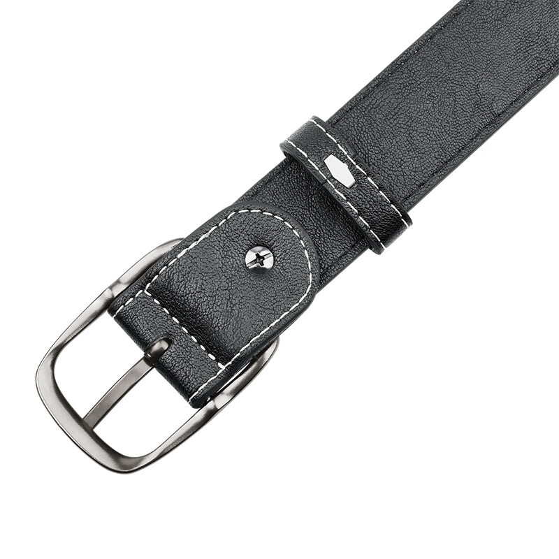 JEVI Men's Belt, Ins Student Korean Style, Youthful Denim Waistband, Trendy Versatile Pin Buckle, Fashionable Trouser Belt, Men's Leather Belt 8