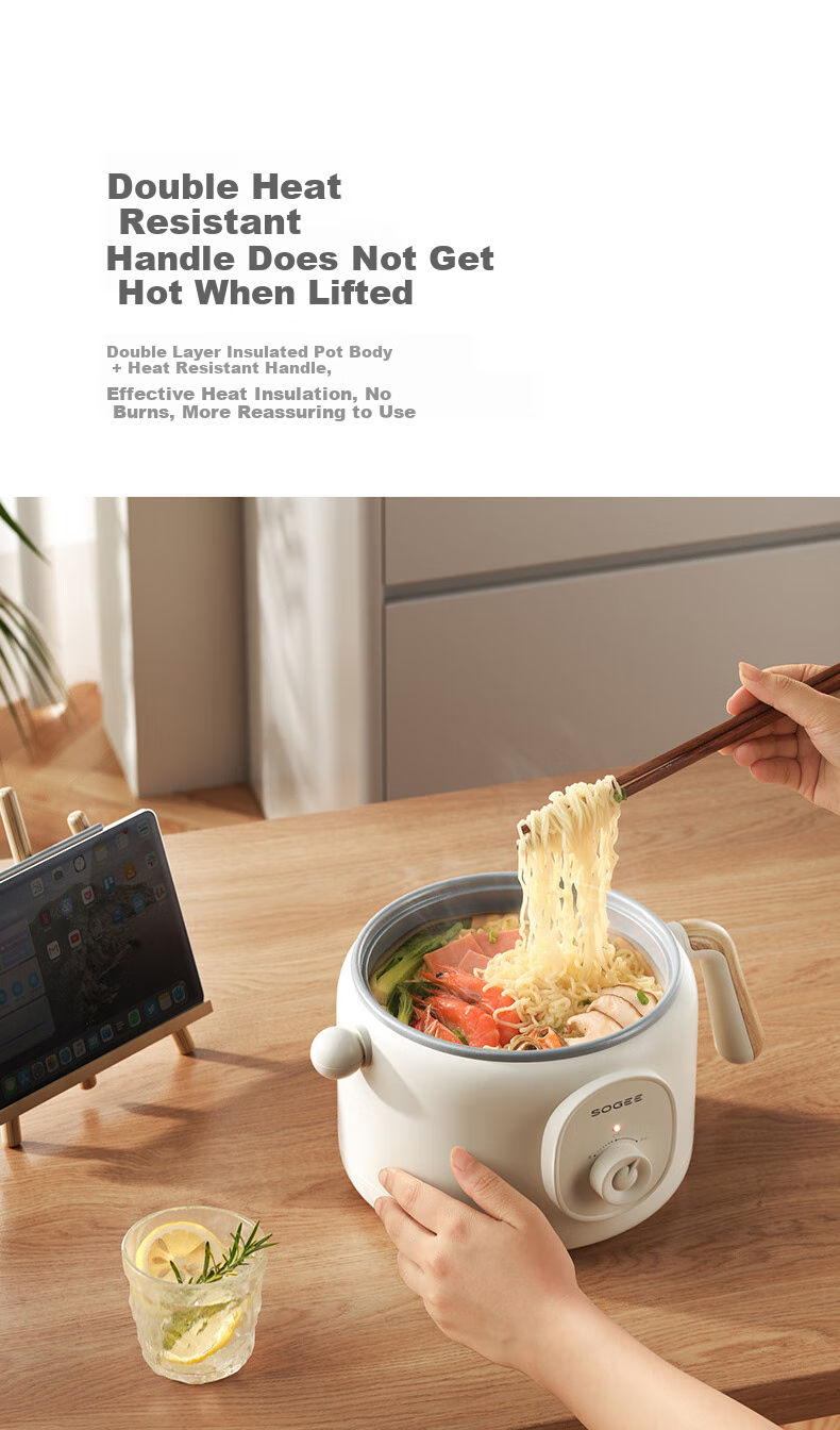Xiaozhi 2L Electric Cooking Pot, Low-Sugar Rice Cooker, Electric Hot Pot, Small Electric Pot, Dormitory Steamer, Instant Noodle And Hot Pot, Smart Computer-Controlled Multifunctional Pot DZG08DT [New Year's Gift] 14