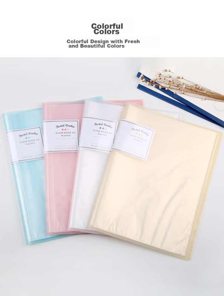 KOKUYO A3 Document Folder, Foldable File Organizer, Pastel Cookie Color, Student Exam Paper Holder, Yellow, 20 Pockets, 1 Inner Page, WSG-CBCW28Y3C, Digital Full Network Low Price 3