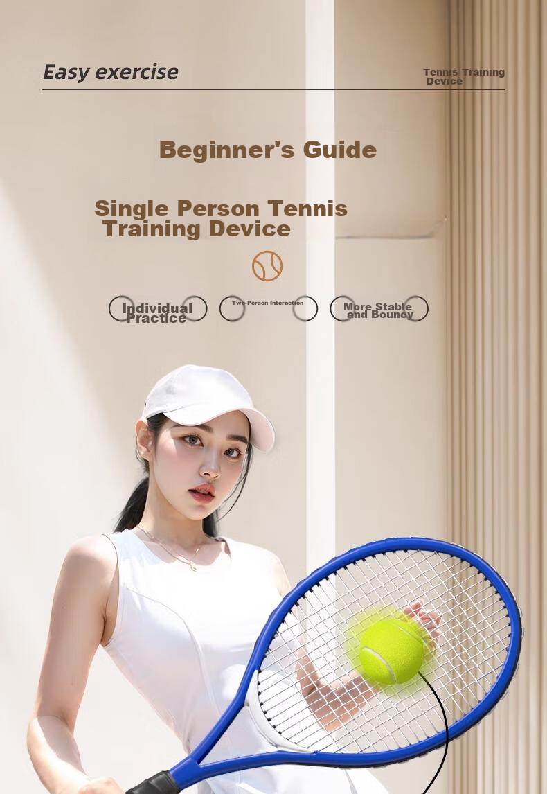 BOSHUJIAN Tennis Rebound Trainer for Parent-Child And Adult Use, Self-Playing Tennis Device, Adult Single Racket 1