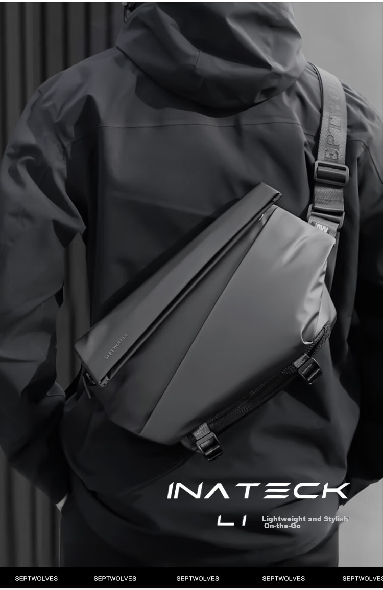 SEPTWOLVES Crossbody Bag, Men's Shoulder Bag, Backpack, Casual Lightweight Commuter Style, Birthday Gift for Boyfriend Or Husband 4