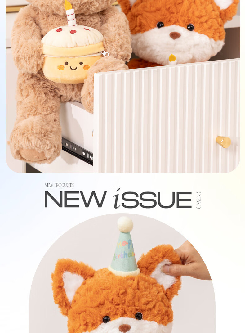 WELTSTON Teddy Bear Gift Box for Girls' Birthday Present, Plush Toy Doll Stuffed Animal Pillow Comfort Companion Sleep Aid 10