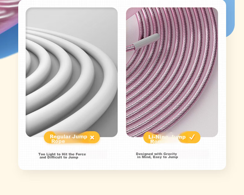 Li-Ning Steel Wire Jump Rope for Speed Competition, Middle School Entrance Exam, Primary And Secondary School Students, Children's Professional Speed Competition, Ultra-Light Rope 5