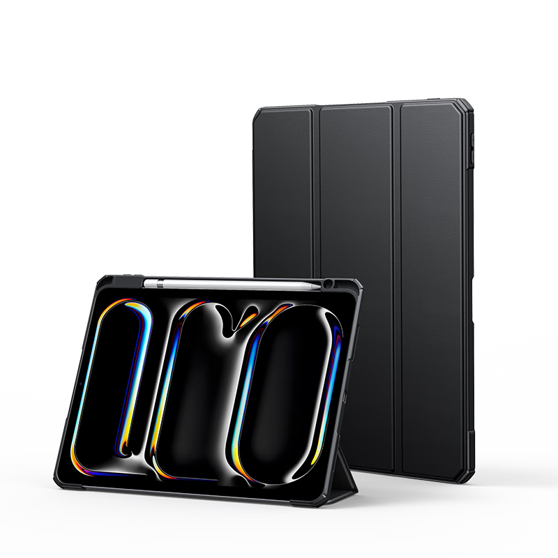 UGREEN IPad Pro Case, 12.9-Inch with Pencil Holder, Anti-Bend Protective Cover, Compatible with 2022/2020 Models, Apple Tablet Anti-Drop Elegant Black