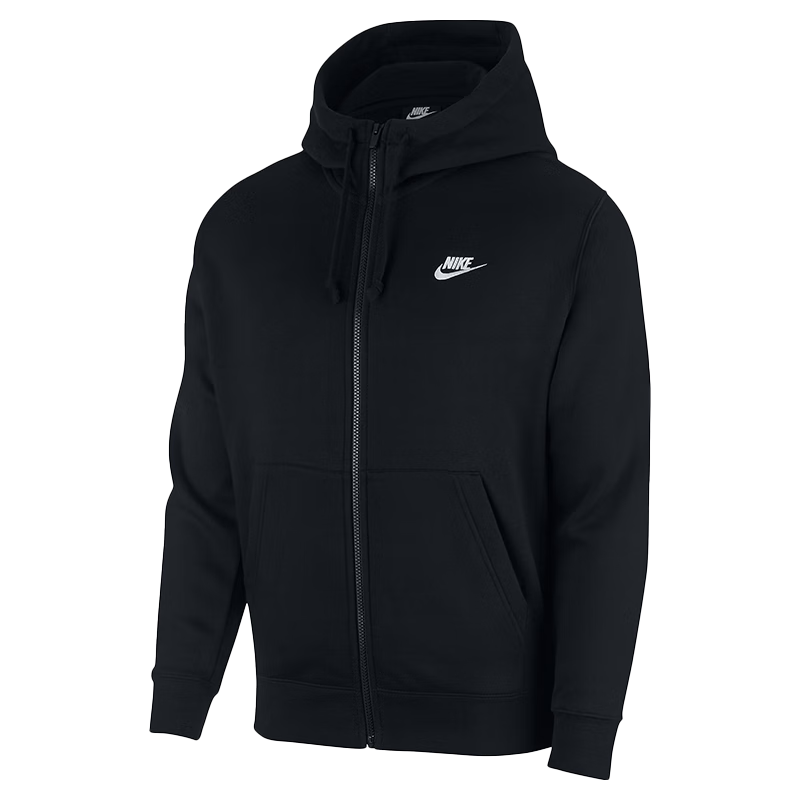 NIKE Men's Winter Hooded Jacket, Fleece-Lined for Warmth, Casual Sportswear, BV2646-010 Black L