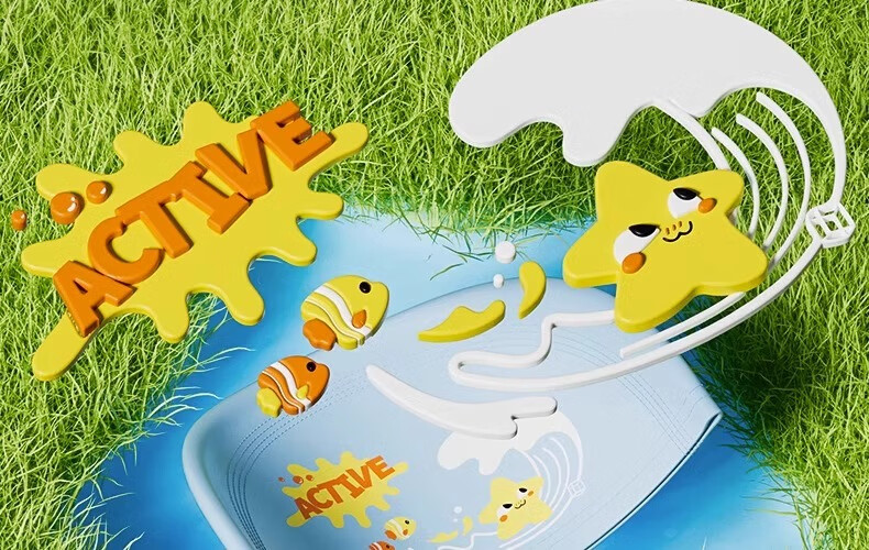 Li-Ning Children's Swim Cap, for Boys And Girls, Cute Cartoon Design, Professional Ear Protection, Waterproof, Non-Binding Swimming Cap 23