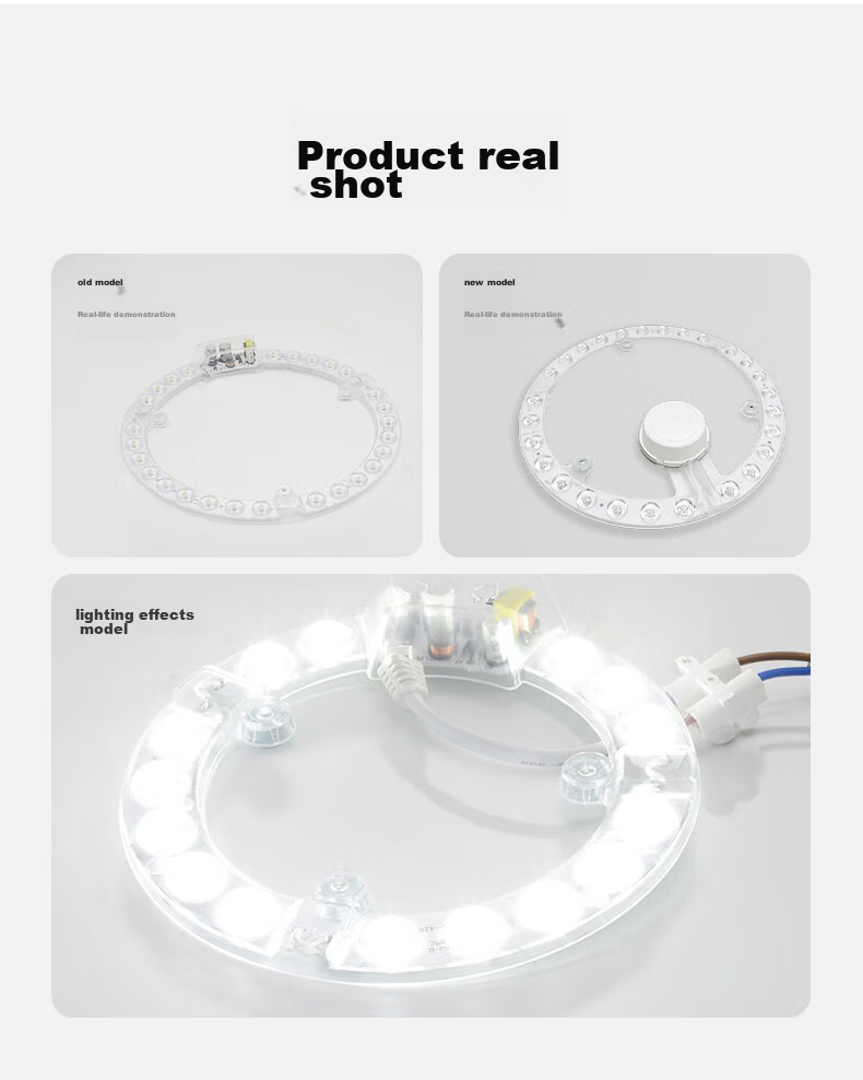 TCL Lighting, Ceiling Light Core LED Light Panel, Magnetic Suction Retrofit Light Board, Circular Light Source Module, 24W/three Color Dimming 12