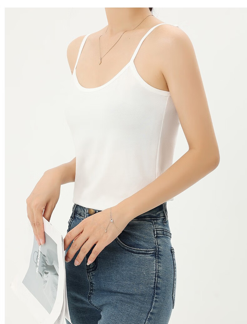 LangSha Women's Summer Camisole Tank Top, Australian Ice-Cotton Elastic Undershirt, Slim-Fit Inner Wear Or Outer Wear Base Layer, Cherry Blossom Pink, M 8