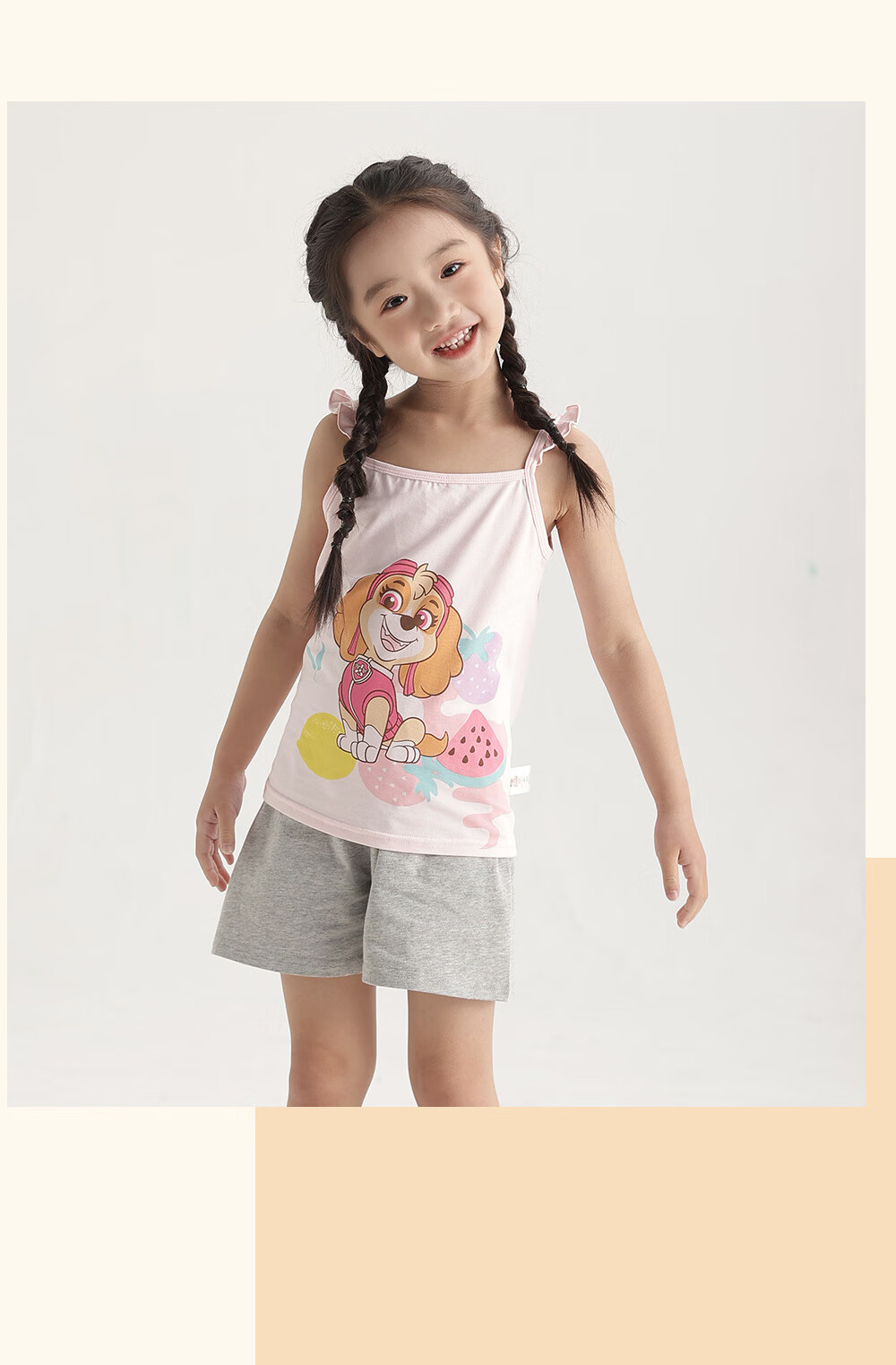 PAW PATROL Children's Vest, Girls' Thin Undershirt Camisole, Casual Sleeveless Belly-Protecting Baby Clothing PA1730 100 7