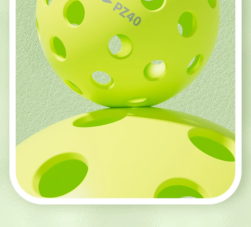 Li-Ning PZ40 Professional Outdoor Injection Molded Pickleball, 40 Holes, Green Color, for Competition Use 11
