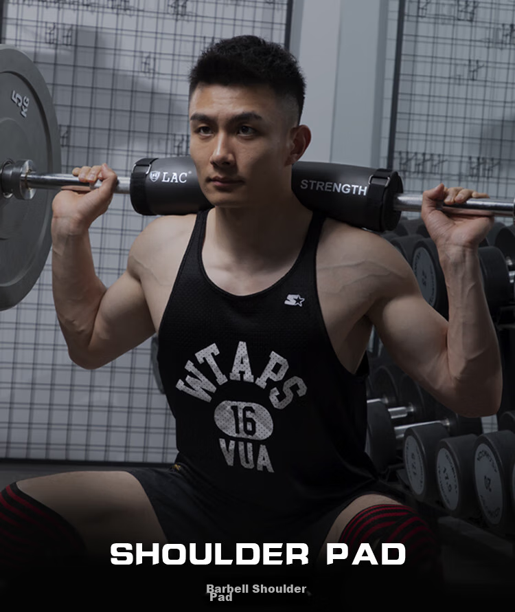 LAC Shoulder Pad Squat Mat Protective Sleeve Barbell Exercise Shoulder Guard Fitness Strength Training for Men And Women, Barbell Collar, Black 1