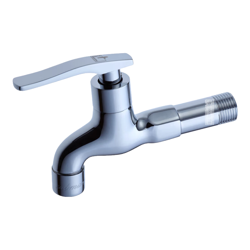 Submarine L202 Quick-Open Single Cold Brass Chrome-Plated Mop Sink Faucet, Extended Mop Sink Spout, Four-Point Outlet