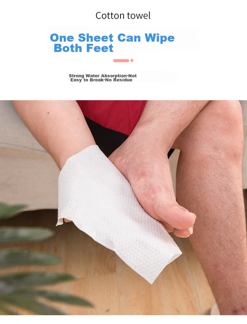 JAJALIN Disposable Foot Towels, Extra Thick And Large, for Foot Massage, Bathing, Hotel Use, Foot Wipes, Foot Cleaning Cloths 5