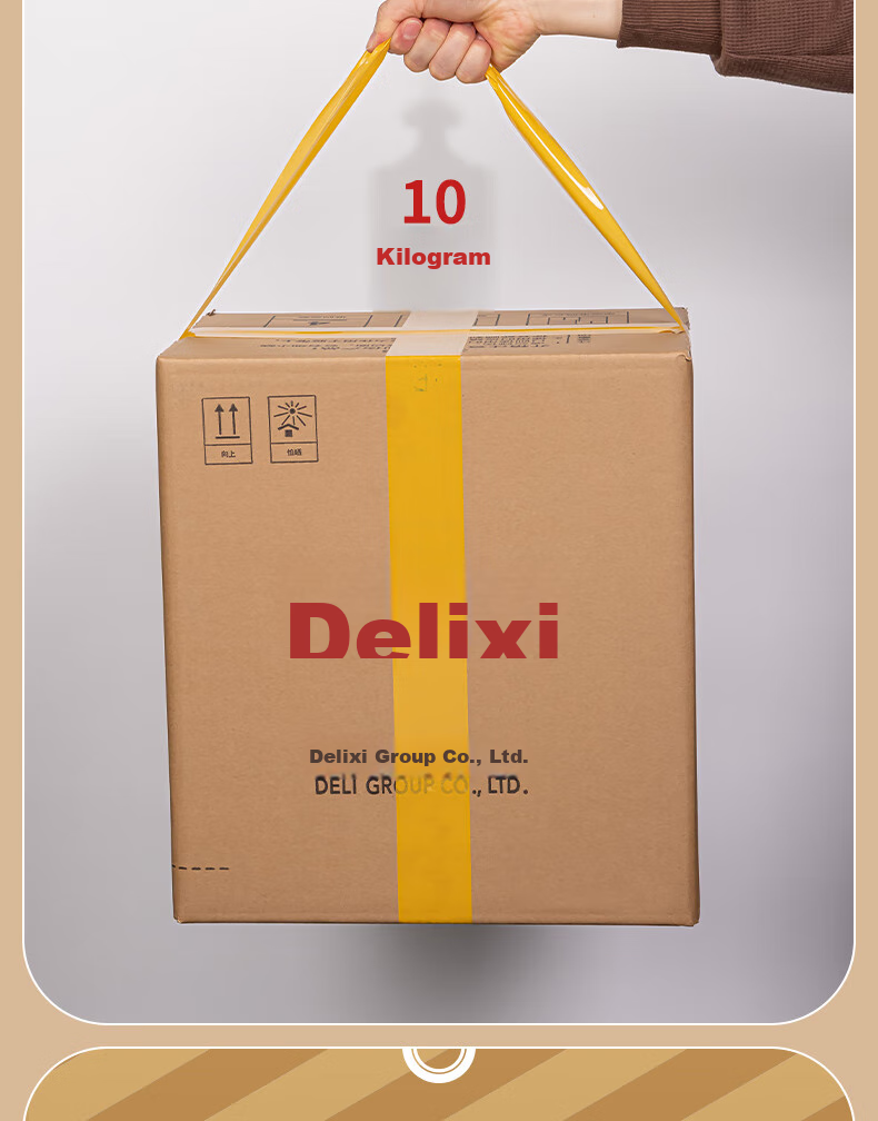 Deli High-Quality Beige Packing Tape, Wide Adhesive Tape, 48mm*100y*50μm (91.4m/roll), 6 Rolls Per Pack, Office Supplies, 30239 7