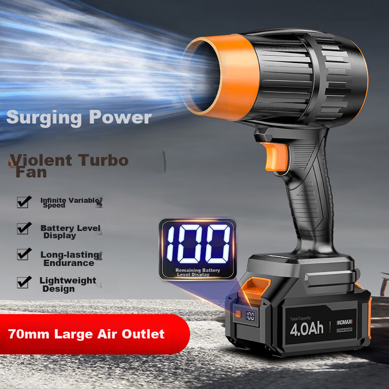 KOMAX Powerful Turbine Fan, Car Washing Snow Blower, Car Dust Removal Fan, High-Power Strong Blower for Blowing Dust
