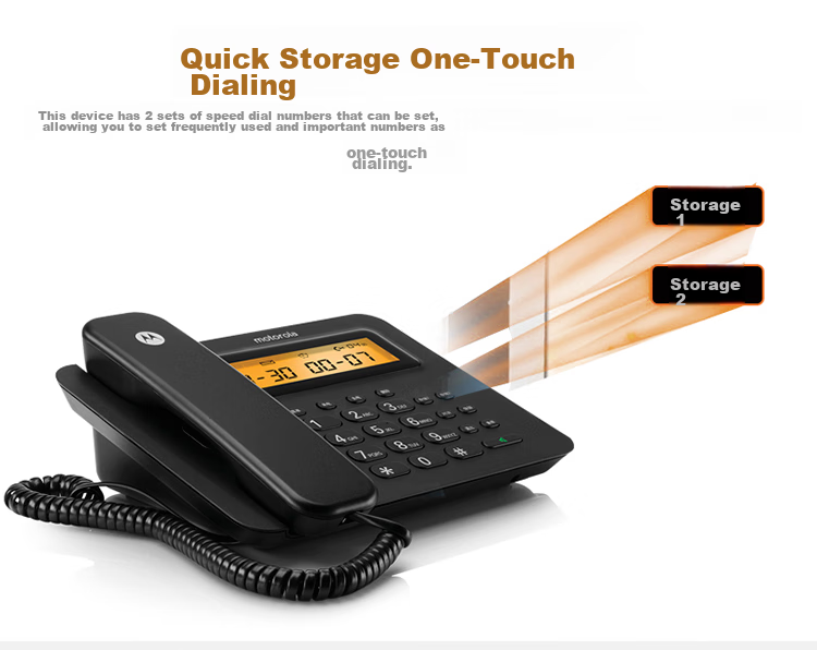 Motorola Digital Cordless Telephone, Wireless Landline Phone, Parent-Child Handset, Large Screen, Hands-Free, Voice Announce Function Requires Main Unit, C2601HC Child Handset (Black) 5