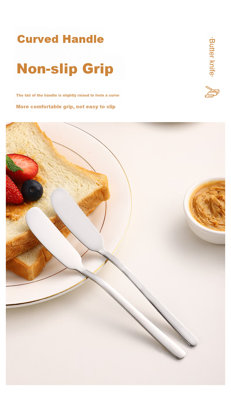 CAIZHI 304 Stainless Steel Butter Knife, Cheese Knife, Cheese Grater, Jam Knife, Set of 2, CZ6659 11