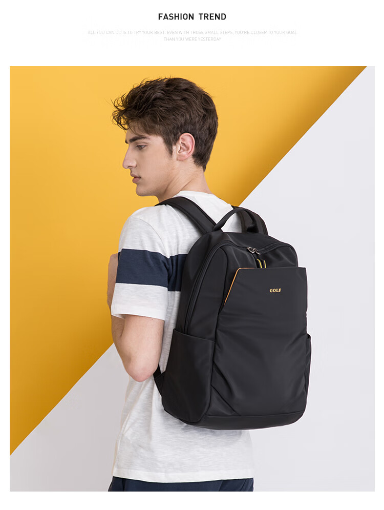 GOLF Backpack for Men, Water-Resistant Travel Backpack, 15.6-Inch Laptop Bag, Student Schoolbag, Commuter Business Trip Backpack 31