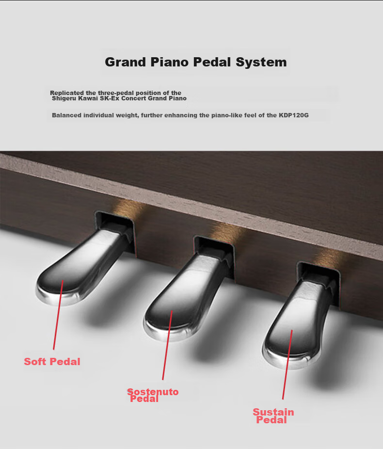 Kawai Digital Piano KDP120GR, 88-Key Weighted Hammer Action, for Adults And Children, Beginners And Professionals, Home Use, Upright Piano 21