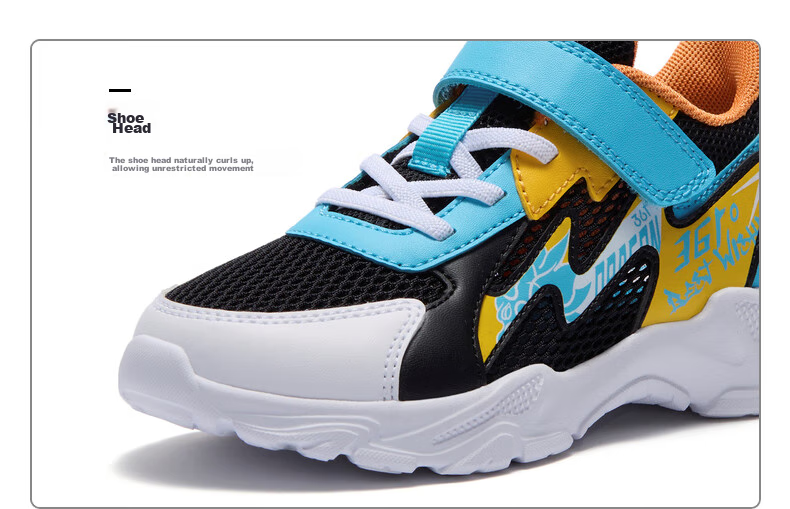 361° Children's Shoes, Boys' Shoes, Summer 2026, Lightweight And Bouncy Toddler Playful Casual Shoes for Kids, Blue, Size 30 23