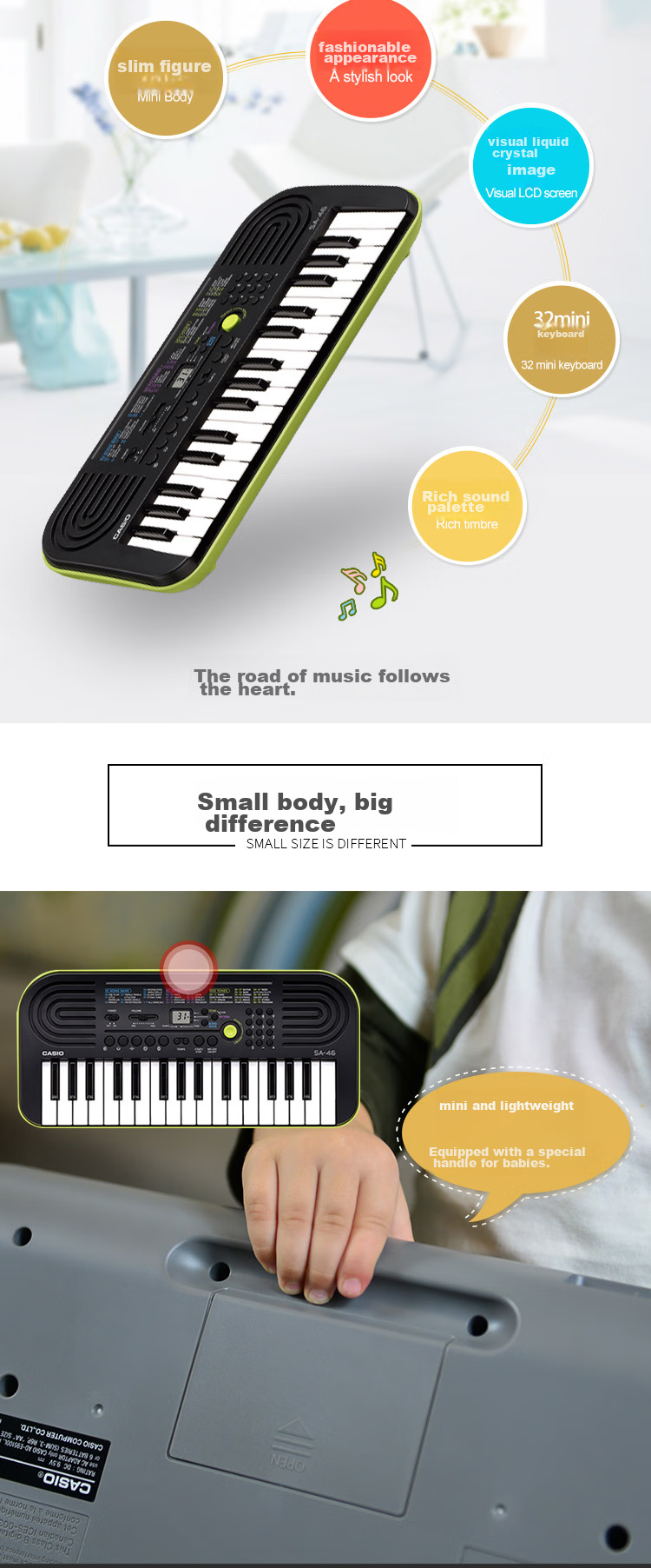 CASIO Electronic Keyboard CTS410 Black, Touch-Sensitive Keyboard, Professional Performance Teaching And Entertainment, 61-Key Electronic Keyboard 3
