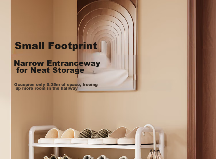 QIAONAMEI Shoe Rack, Simple Home Entryway, Dormitory, Indoor Rental Apartment, Multi-Layer Storage Shoe Shelf, 5 Tiers, QNM1245-WH 7