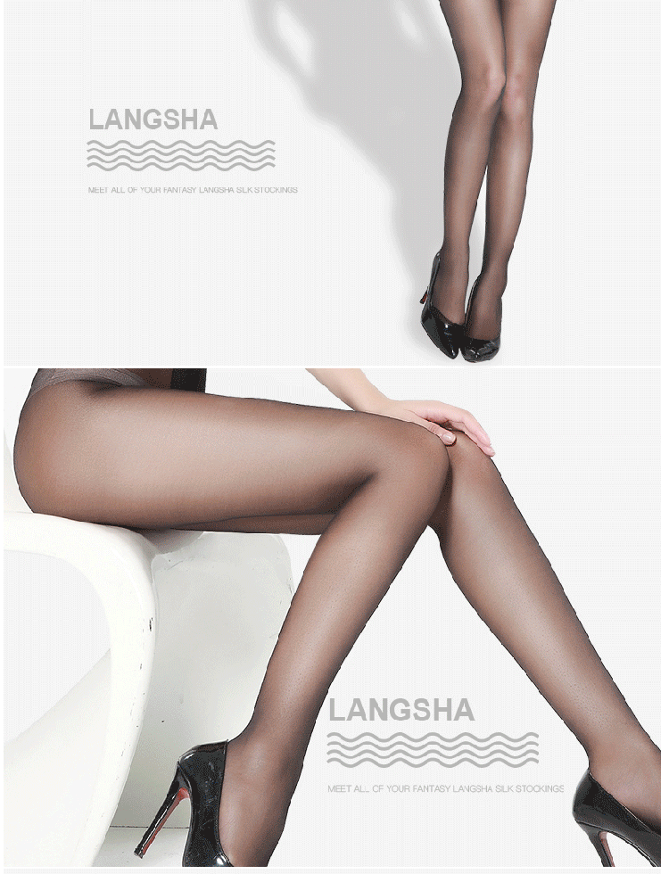 LangSha Sexy Ultra-thin Sheer Fashionable Black Stockings (3 Pairs) Nude Invisible Summer T-crotch Transparent Pantyhose Skin Color*3 One Size 8
