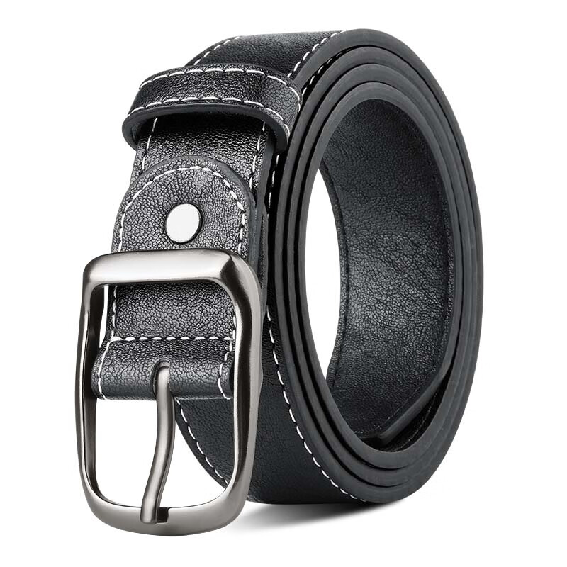 JEVI Men's Belt, Ins Student Korean Style, Youthful Denim Waistband, Trendy Versatile Pin Buckle, Fashionable Trouser Belt, Men's Leather Belt 2