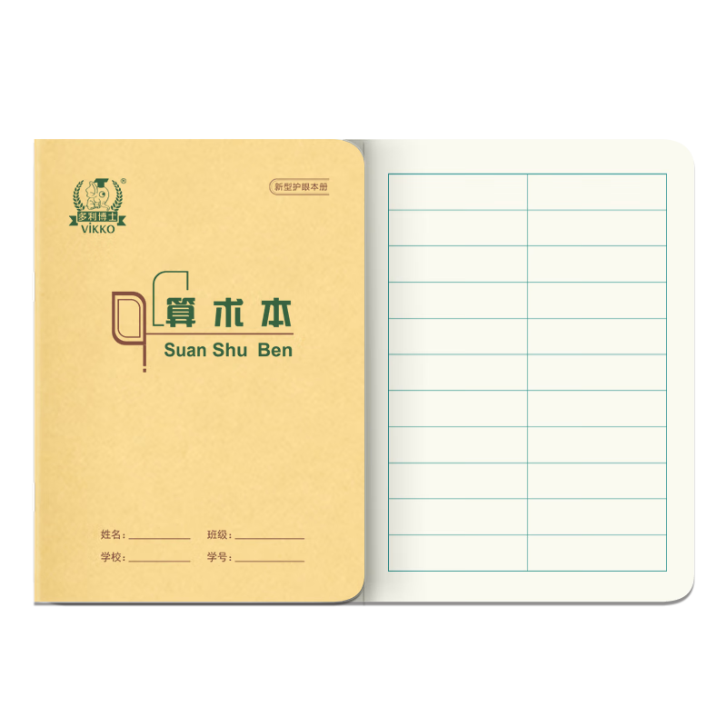 Duoliboshi 36k Arithmetic Notebook, 2 Columns 11 Rows, with Built-In Cover, Vertical Arithmetic Book for Preschool to Primary School Transition, Kindergarten to First Grade Practice Book, for First Second And Third Graders, 18 Pages, 5 Books [Back to School Essential]