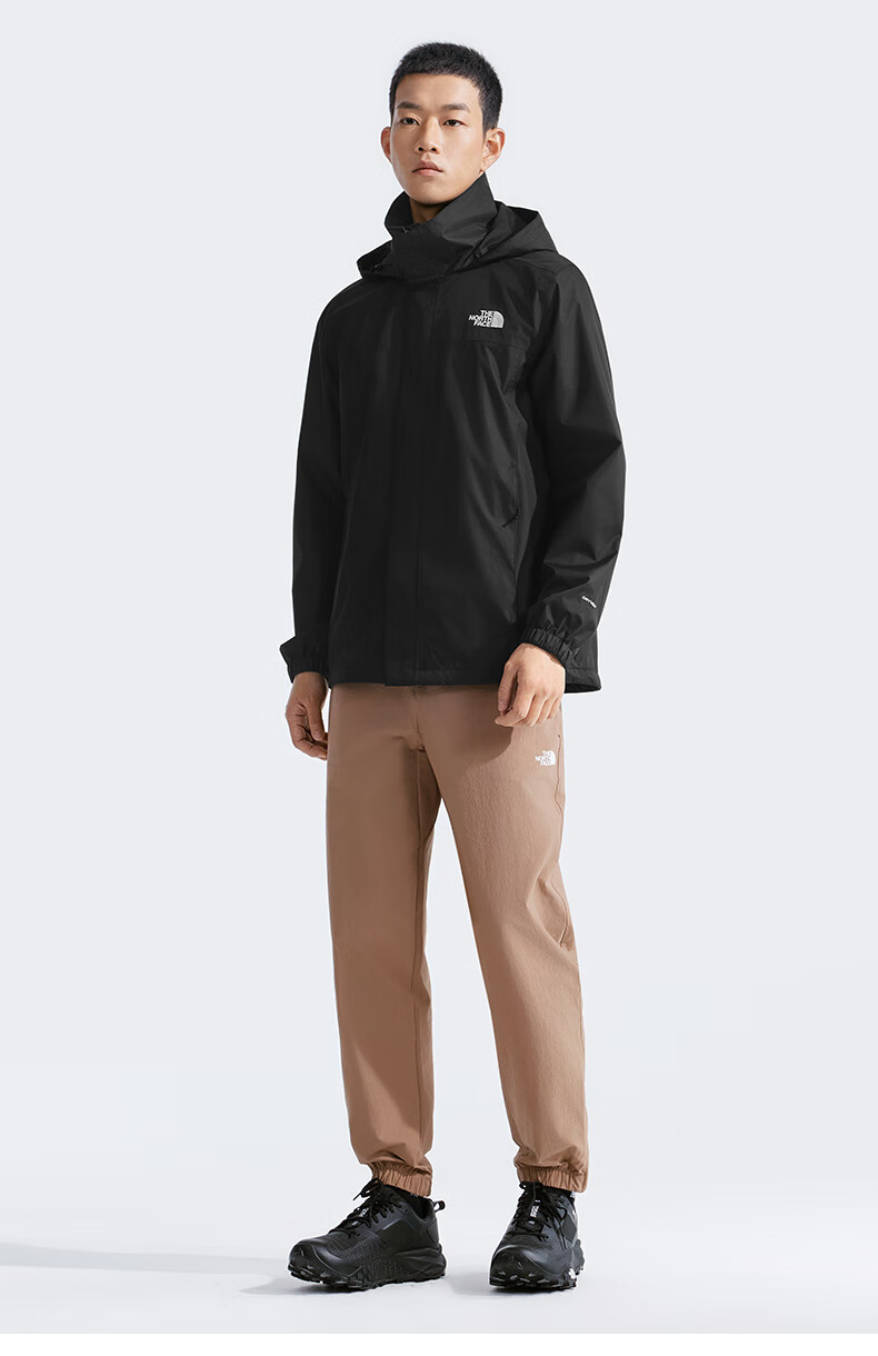 The North Face Men's Outdoor Waterproof Single-Layer Hard Shell Jacket 8BA8, Cosmic Black/4H0, 3XL 3