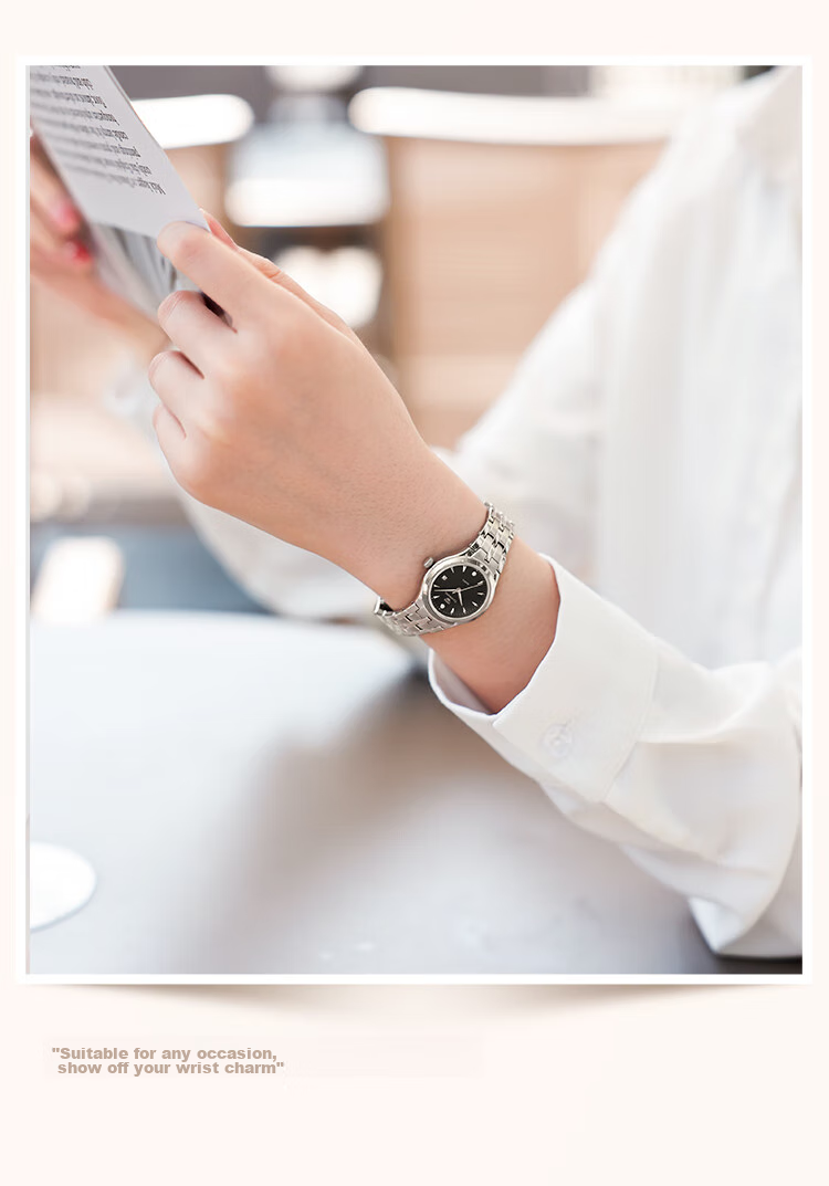 TIAN WANG Men's Watch, Birthday Gift, Steel Strap Quartz Men's Watch, Black GS3626S.DD.S1.B 16