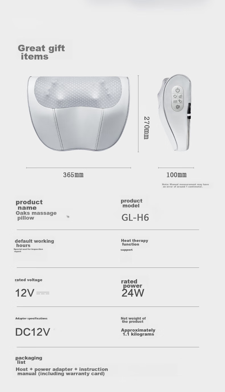 AUX Cervical Massager Pillow Z99 Gray (Upgraded Gift Box Edition), Waist Neck Shoulder Back Massager, Massage Cushion, Mid-Autumn Festival Gift 14