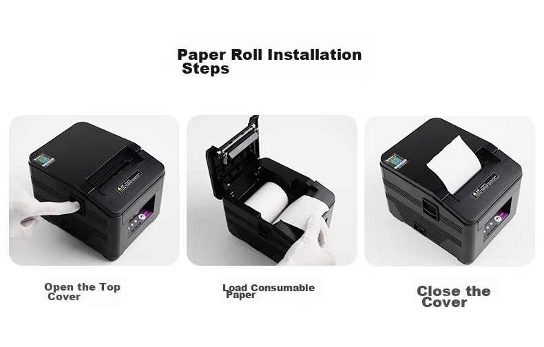 Gprinter D300V Thermal Receipt Printer, USB + Network Port + Serial Port, Restaurant Cashier And Kitchen Order Printer, Wall-Mountable with Paper Change, Sound And Light Alerts 8