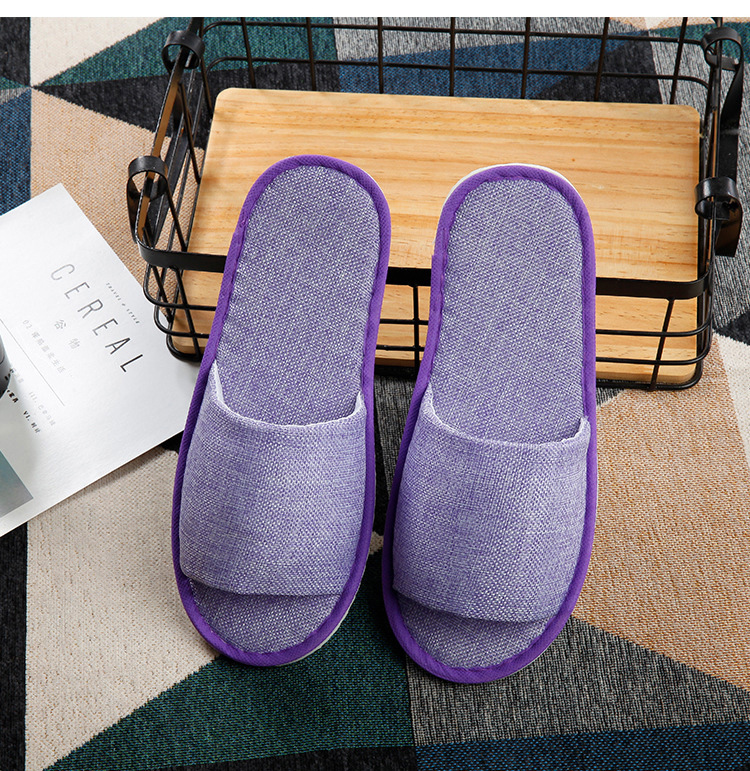 BWNK Premium Disposable Slippers for Star Hotels, Extra Large Thick Sole, White Trim, Pack of 5 14