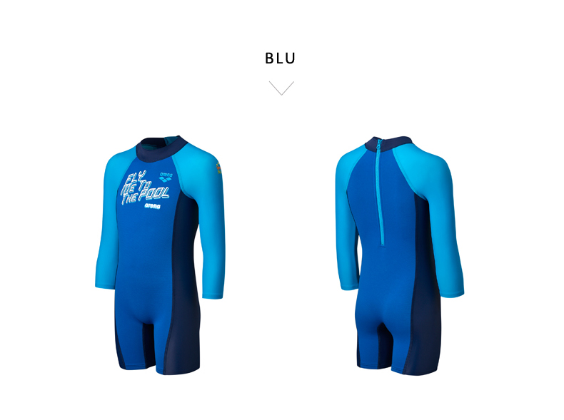 Arena Children's Long-Sleeve Swimsuit with Shorts, One-Piece Swimwear for Older Kids, Sun Protection, Chlorine-Resistant, Quick-Drying, Professional Training, Vacation, Hot Springs 10