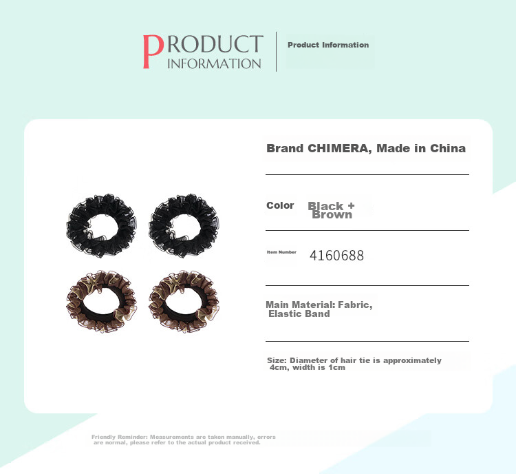 CHIMERA 3-Piece Hair Ties, Satin Large Intestine Hair Bands, Simple Rubber Bands for Bun Hairstyle, Hair Elastics, Hair Accessories, Women's Mid-Autumn Festival Gift 9