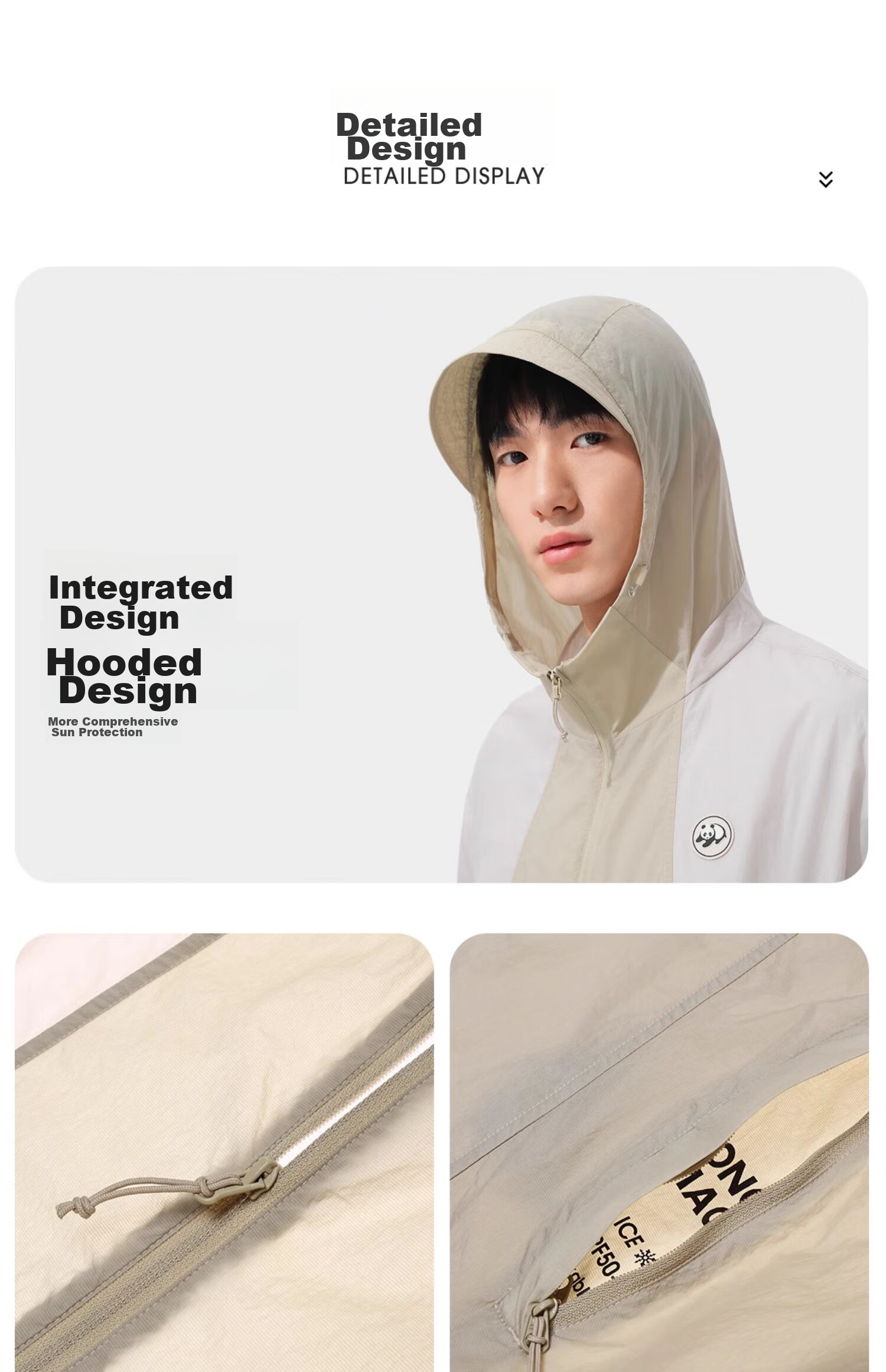 CAMEL Panda Ice Popsicle Sun Protection Clothing for Men, 2024 New Spring And Summer Lightweight Breathable UV Protection Outdoor Cycling Wear 21