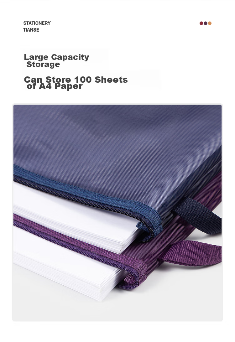 TIANSE Vintage Mesh Document Bag, Student A5 Transparent Stationery File Folder with Zipper for Exam Papers And Receipts Organization, A5 Set - 5 Colors, TS-254 4