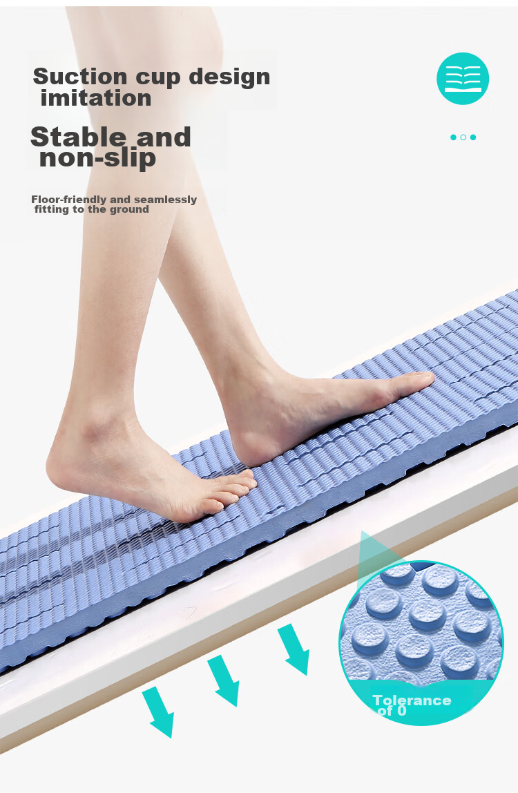 Dajiang EVA Bathroom Non-Slip Mat, Shower Room Foot Pad, Toilet Bathing Anti-Fall Floor Mat for Elderly, 85x60cm 7