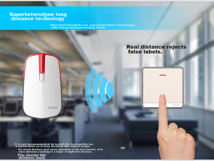 Advent F86-681PR Doorbell, Self-Powered Wireless Doorbell, Waterproof Household Call Butto 7